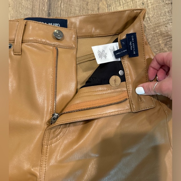 Veronica Beard Carly Kick-Flare Vegan Leather Pants - Picture 4 of 7